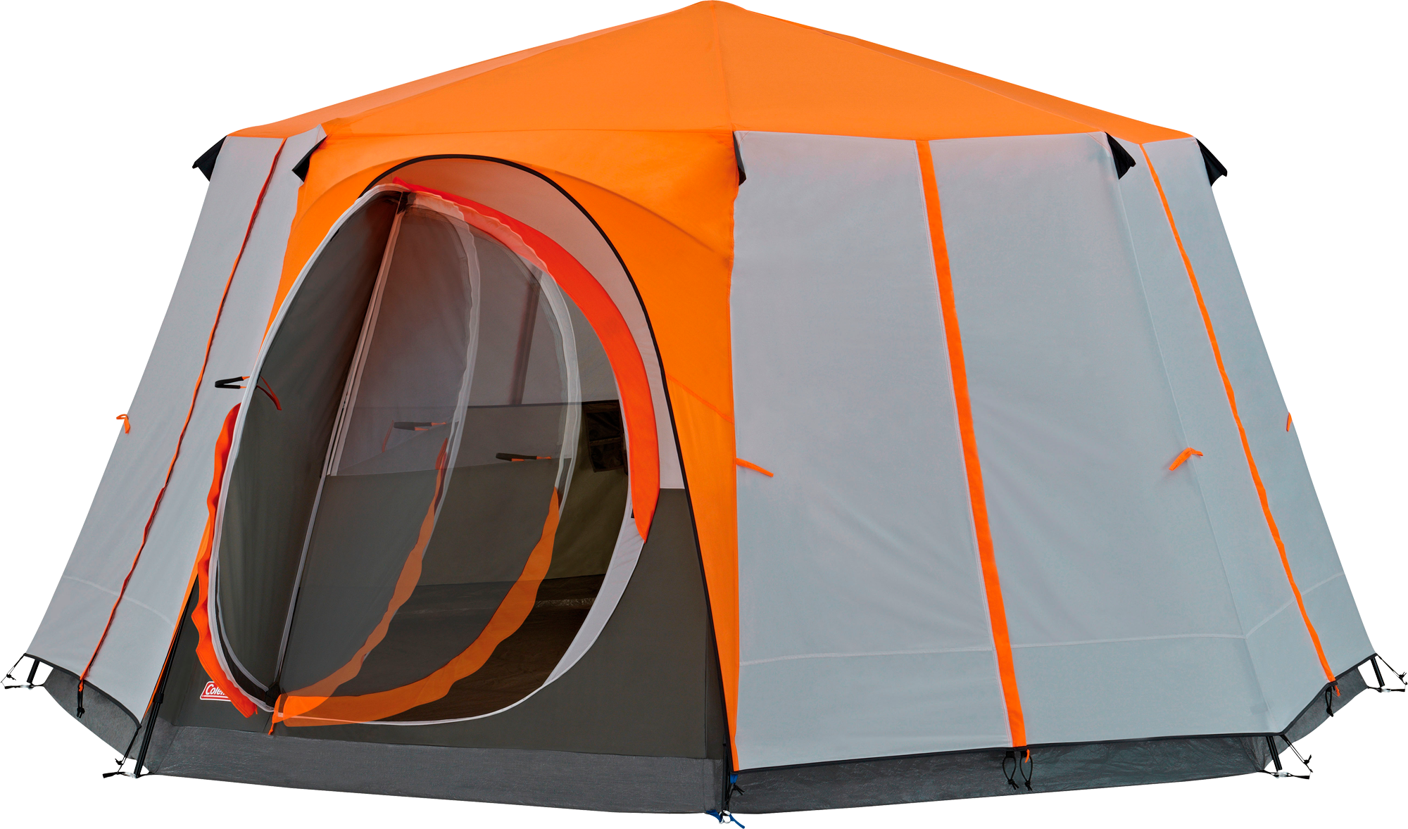 Tenda familiare Coleman Octagon per 8 persone arancione - Berger Camping